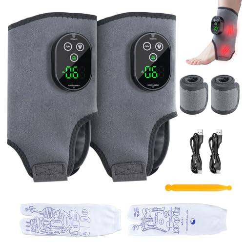 Feelhap Masajeador De Pies Inalámbrico, 2PC Masajeador Eléctrico De Pies, Masajeador de pies con 3 Modos de Vibración y 6 Niveles de Calor Masajeador 4 en 1 para pies, Piernas, Rodillas y Codos