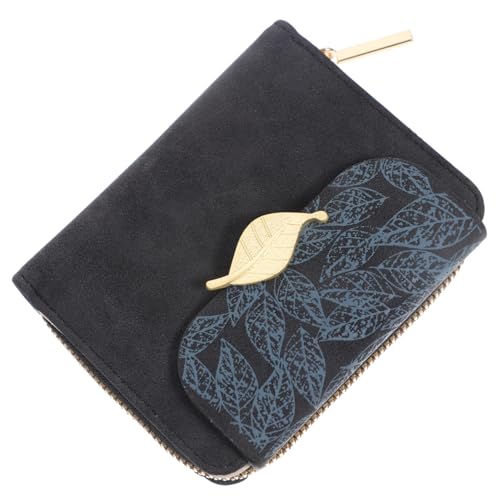 Gatuida Women Pu Leather Clutch Wallet Zipper Closure Floral Print Design Compact Credit Card Holder for Daily Use and Travel