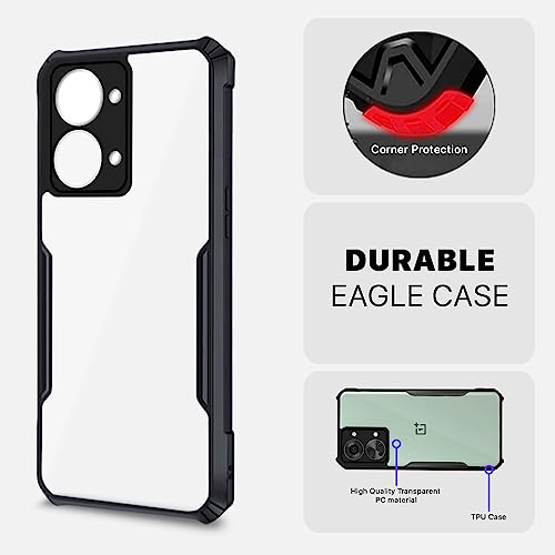 Image of Pikkme OnePlus Nord 2T 5G Back Cover | Crystal Clear Transparent Back | Ultra Hyrbid | Full Camera Protection | Raised Edge | Bumper Back Case OnePlus Nord 2T 5G (Plastic, Black)
