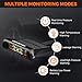 Tire Pressure Monitoring System TPMS, Solar Power Universal Wireless Car Alarm System with 4 External Sensors, LCD Real-time Display 4 Tires' Pressure & Temperature Alerts Ensure Safe Driving(Red)