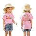 IZYJOY Toddler Girls Pre-K Grad Shirt Kindergarten Here I Come T-Shirt Last Day of School Tee Kids Preschool Graduation Tops (5T<120>, Dark Pink)