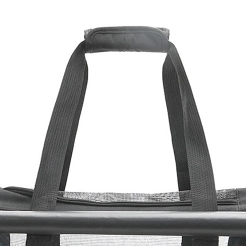 Sac de Transport Portable pour Animaux de Compagnie, Coussin Souple Pliable, Sac de Transport Respirant pour Chat pour Voyage en Avion, Matériau en Tissu Oxford (avec Rideau)