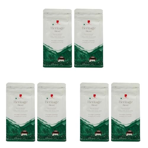 Image of Cafe Coffee Day | Filter | Ground | Best Coffee | Morning | Choco (PACK OF 6, 60% Coffee & 40% Chicory- Heritage Blend)