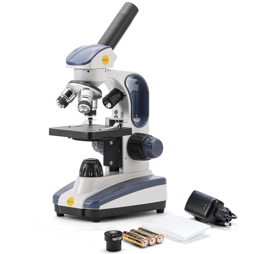 Image of Swift Compound Microscope SW200DL for Kids and Students,40X-1000X, Dual Light, Precision Fine Focus, Wide-Field 25X Eyepiece and Cordless Capability for Beginner
