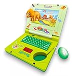 Dinossaur Learning Machine, Laptop Infantil Educativo com Teclado Musical, Mouse e Tela Interativa, Tema Dinossauros, Verde, Brinquedo Eletrônico para Crianças