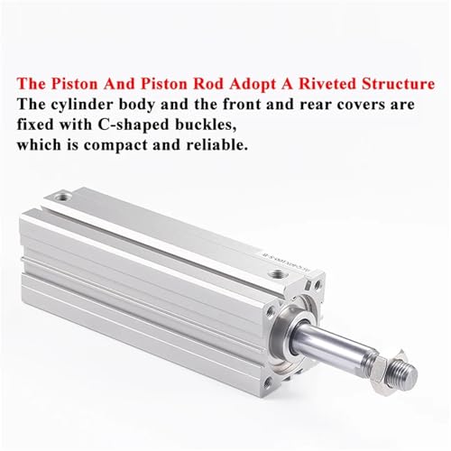 Vérin pneumatique ACQ32 compact à filetage mâle pour guidage machine - 6