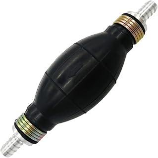 10mm 3/8" Black Bulb Type Rubber Fuel Transfer Vacuum Fuel Line Hand Primer Gasoline