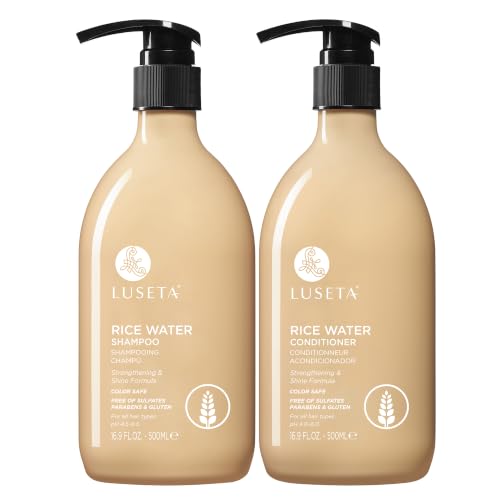 Luseta Rice Water Shampoo and conditioner Set Protein Repair Strengthening & Nourishing Shine for...