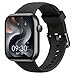Smartwatch Damen Herren, 1,85" HD Touch Fitnessuhr mit Telefonfunktion, 140+Sportmodi Smart Watch Fitness Tracker mit Pulsmesser Schlafmonitor Schrittzähler, IP68 Wasserdicht Sportuhr für iOS Schwarz