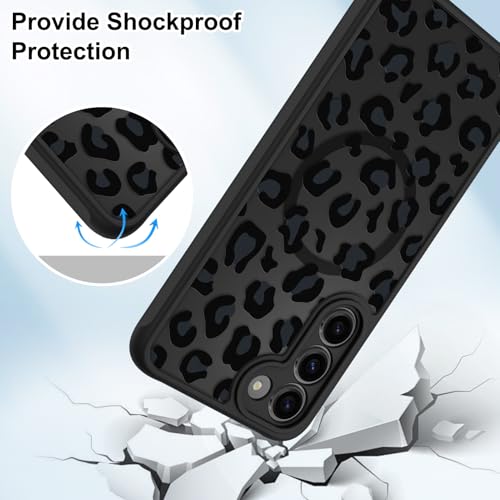 Coque de téléphone Samsung S23 imprimé léopard noir protectrice et rigide - 4