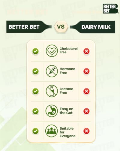 Image of Better Bet Plant Based Drink 180ml | Lactose Free | Use it Like Milk | Barista Approved | No Added Sugar | No Added Preservatives | No Cholesterol | No Trans Fat | Vegan Pack of 1