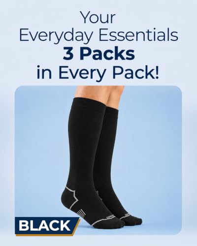 Image of Pembrook Plus Size Compression Socks for Women Wide Calf - 3 Pairs, 20-30mmHg Extra Wide Calf Compression Socks, Up to 4XL
