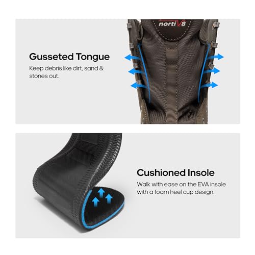 NORTIV 8 Men's Breathable Tactical Military Work Boots Side Zipper Leather Lightweight Hiking Motorcycle Combat Boots 8 Inches Peakforce,Size 7.5,Olive,SNMT242M