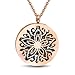 BRIGHTWINST New For Stylish Fashion Flower Pendant Necklace With Full Blue Crystal Jewelry For Women Necklace Rose Gold Color Stainless Steel PTPNU02229