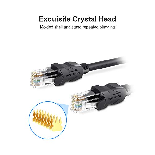 Andoer VENTION Cat 6 Ethernet Cable Gigabit Fast Speed ​​Flat Network Cable RJ45 LAN Cable for Home