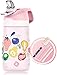 FJbottle Niños 350ml Botella de Agua Acero Inoxidable con Pajita, Sin Fugas, sin bpa botella termica Reutilizable