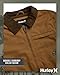 Hurley Mens Jacket - Soft Twill Coat with Full Polar Fleece Lining - Corduroy Collar Outerwear Jacket for Men, Size Medium, Khaki/Brown