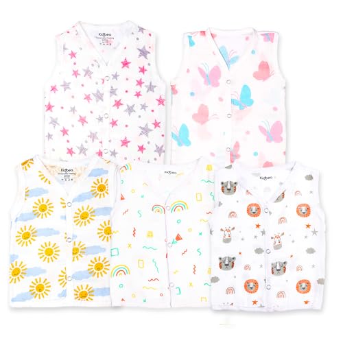 Image of Kidbea Extra Soft Mulmul Cotton Jhabla Cloth for New Born Baby Set