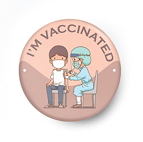 Race Minds Vaccine Badge Collection I Got My Covid-19 Vaccine Pin Back Badge (58 mm) (Pack of 1)