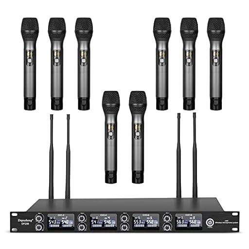 Depusheng DF208 UHF Micros Inalámbrico System de Micrófono Portátil Dinámico Profesional de 8 Canales Caja de Metal Emparejamiento Automático de Frecuencias Adaptado a la Escena, Conferencia | Ya disponible en tu tienda friki favorita! En mundofriki.es! Depusheng DF208 UHF Micros Inalámbrico System de Micrófono Portátil Dinámico Profesional de 8 Canales Caja de Metal Emparejamiento Automático de Frecuencias Adaptado a la Escena, Conferencia | Ya disponible en tu tienda friki favorita! En mundofriki.es!