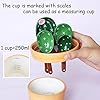 Cactus Measuring Spoons Set in Pot Ceramic Cute Measuring Cups and Spoons Unique Baking Gifts for Dry Wet Ingredients Dishwasher Safe 1 Tbsp 1 TSP 1/2 TSP 1/4 TSP 1 Cup Blue