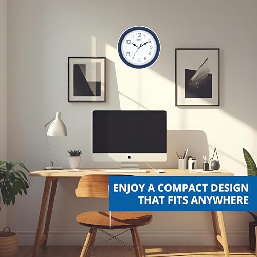 Ajanta Aq-2147 Quartz Glass Abstract Blue Analog Office Clock (210x42x211 Mm)