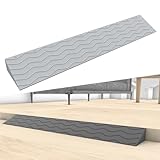 YLLSMGS Threshold Ramps for Doorways Portable Wheelchair Ramp Transition Slope Pad Curb Ramp Anti-Slip for Indoor Outdoor(Grey,99 * 10 * 4cm)