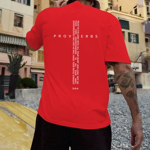 Image of Christian Shirts for Men Vintage Religious Cross Bible Verse T-Shirt Jesus Faith Tshirt Inspirational Graphic Tees