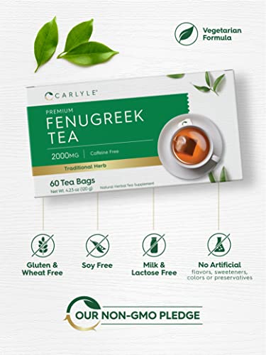 Carlyle CL15042 Fenugreek Seed Tea | 60 Tea Bags | No Caffeine | Vegetarian, Non-Gmo & Gluten Free Herbal Tea Supplement thumb #3