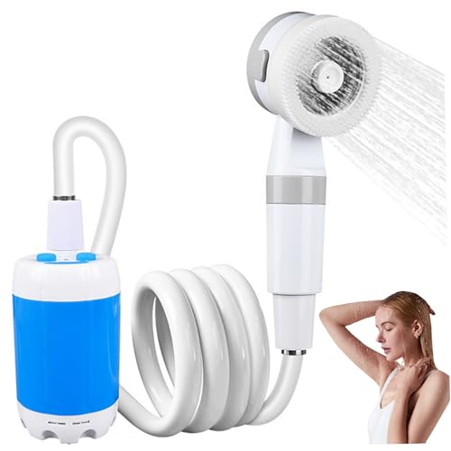 Pompe de douche de camping étanche avec batterie 6000 mAh haute autonomie