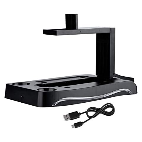 Kuuleyn Charging Dock Controller, PS4 Controller Charger, For PS4 VR Controller Charging Station Dock Stand Charging Charger Dock Station Holder Bracket with USB Cable Cover