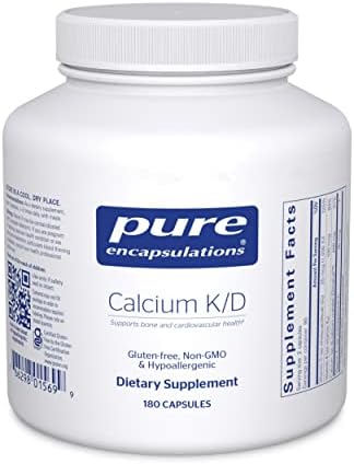 Pure Encapsulations Calcium K/D | Supplement for Bone Strength, Immune System, Colon, and Cardiovascular Health* | 180 Capsules
