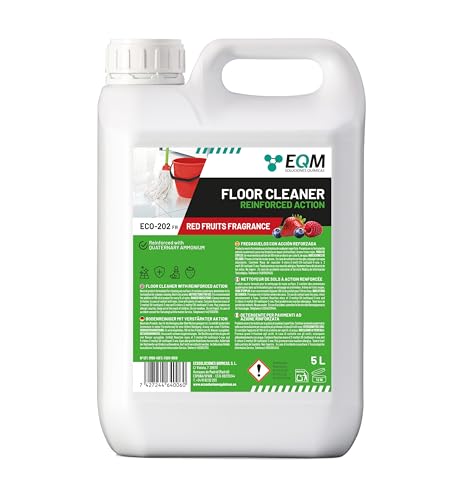 EQM - ECO-202 - Nettoyant Sol Multi Surface - Action renforcée pour un plus de nettoyage - 5L - Haut pouvoir dégraissant et désodorisant - Parfum fruits...