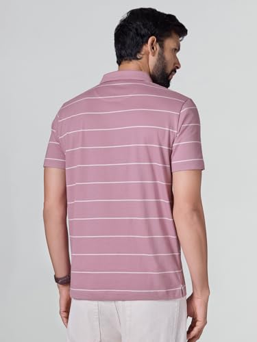 Image of XYXX Iinea Men's Stripe Cotton T-Shirt | Polo Collor Tshirts | Half Sleeves | Stripe-Slim Fit