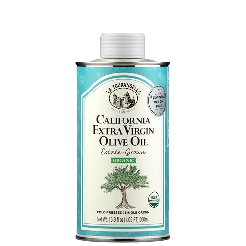 Image of La Tourangelle Organic Estate-Grown Extra Virgin Olive Oil, Single Origin California EVOO, Early Harvest, Cold-Pressed, Bright & Peppery, 16.9 fl oz