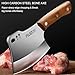 QEGNOBOK Meat Bone Cleaver Knife for Meat Cutting Handmade, Heavy Duty Butcher Axes, Hand Forged Bone Chopper, Full Tang Chopping Knife for Kitchen Outdoor BBQ Chirstmas Mother Father Gifts Idea Men