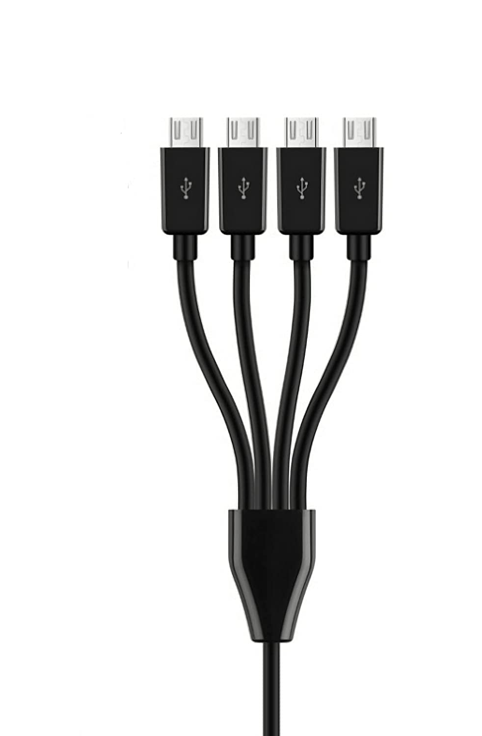 Cavo Multi Ricarica 4 In 1 Micro USB, 1,8 Metri - USB A 4 Micro USB, Nero - Solo Ricarica Veloce - 3