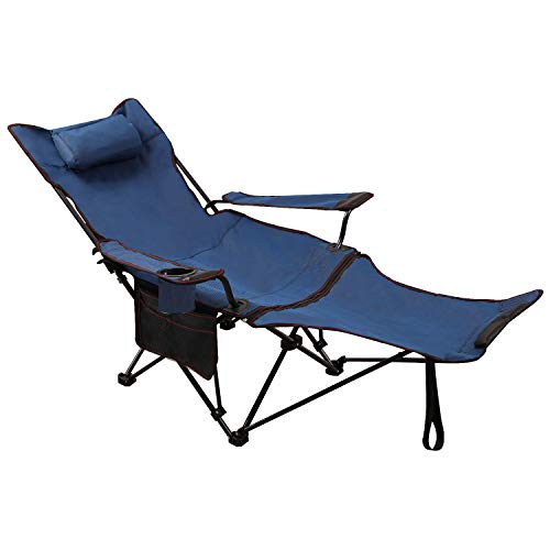 REDCAMP Camping Chair with Foot Rest, Heavy Duty Folding Camp Chairs for Adults