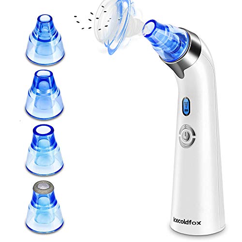 Blackhead Remover Vacuum - Pore Cleaner Pore Vacuum Acne Comedone Extractor Kit USB Rechargeable Blackhead Suction Device with 5 Adjustable Suction 4 Removable Probes LED Display for All Skin