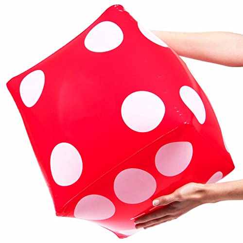 13" Jumbo Inflatable Dice Multipack | 5-Pack Large Red Pvc Blow Up Pool Floatie For Casino Theme Party Decorations, Giant Outdoor Family Yard Games, Classroom Learning Resource For Teachers And Kids #TOP2