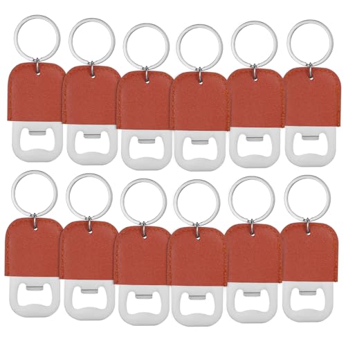 DECORNIJIA 12個 キーチェーン付きステンレス製ボトルオープナー 多機能ビール