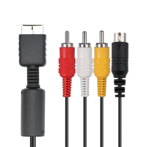 Cavo AV S Video per PS3 PS2 PS1, cavo S-Video Audio Video TV compatibile con PlayStation 1/2/3, 1,8 m