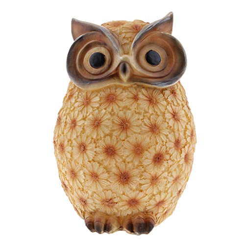 Homyl Coruja De Jardim Com Luz Solar - Torne Sua Casa/Jardim Mais Atraente