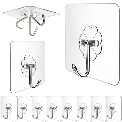 Image of wall Hook 50 Pack Heavy Duty Wall Hooks for Hanging Wall Decor Items Home Decor Items wall Clock Hanging Hooks Photo Frame Hooks for Wall Without Drilling Nail Hook Key Holder