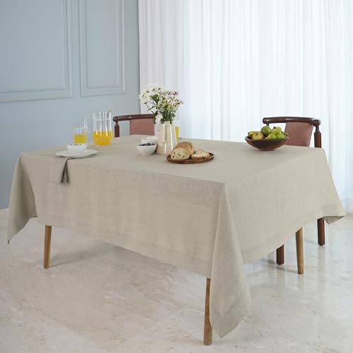 Classic Linen™ by D'Moksha Natural Tablecloth, Rectangle Tablecloth 54 x 72 Inch, 100% Pure Linen, Machine Washable Table Cloth for Dining- Mothers Day, Spring, Summer, Memorial Day by D'Moksha Homes - Image 5