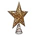 Kurt Adler H9100 8-Inch Gold Glittered 5 Point Star Treetop