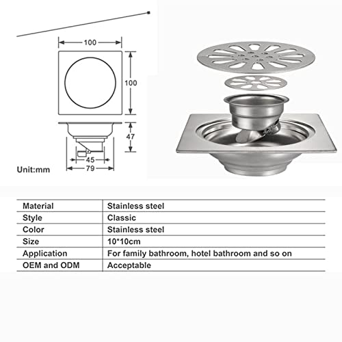 Siphon de sol carré de douche indispensable pour des sanitaires propres