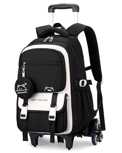 Tanou Zaino Scuola Trolley, 30 L, Nero