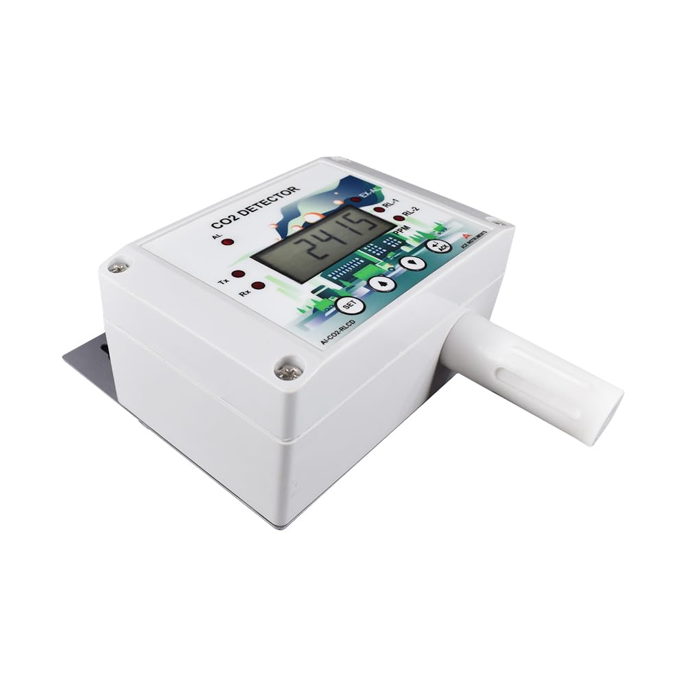 Mushroom Farm Carbon Dioxide Monitor (Range: 0-20,000 PPM) CO2 Air Quality Monitor | Model: AI-CO2-RLCD