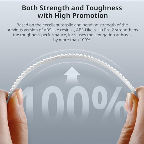 Image of ANYCUBIC 3D Printer Resin Bundle, ABS-Like Resin Pro 2 with Enhanced Strength and Toughness, Performance far Superior to ABS-Like Resin, Low Odor (White+White, 2kg)